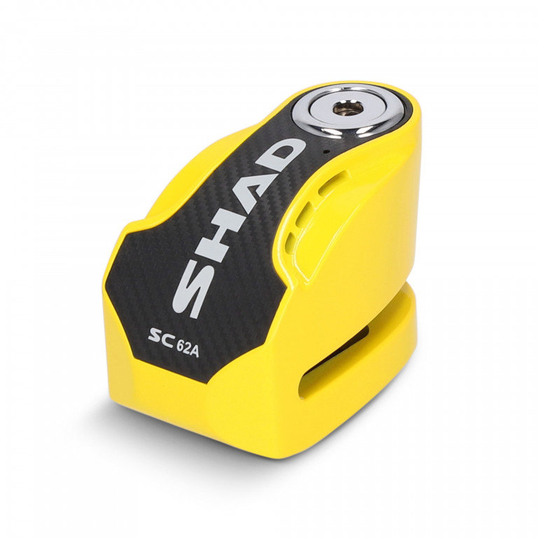 SHAD Zámek na kotouč s alarmem SC62A pin 10 mm, žlutý