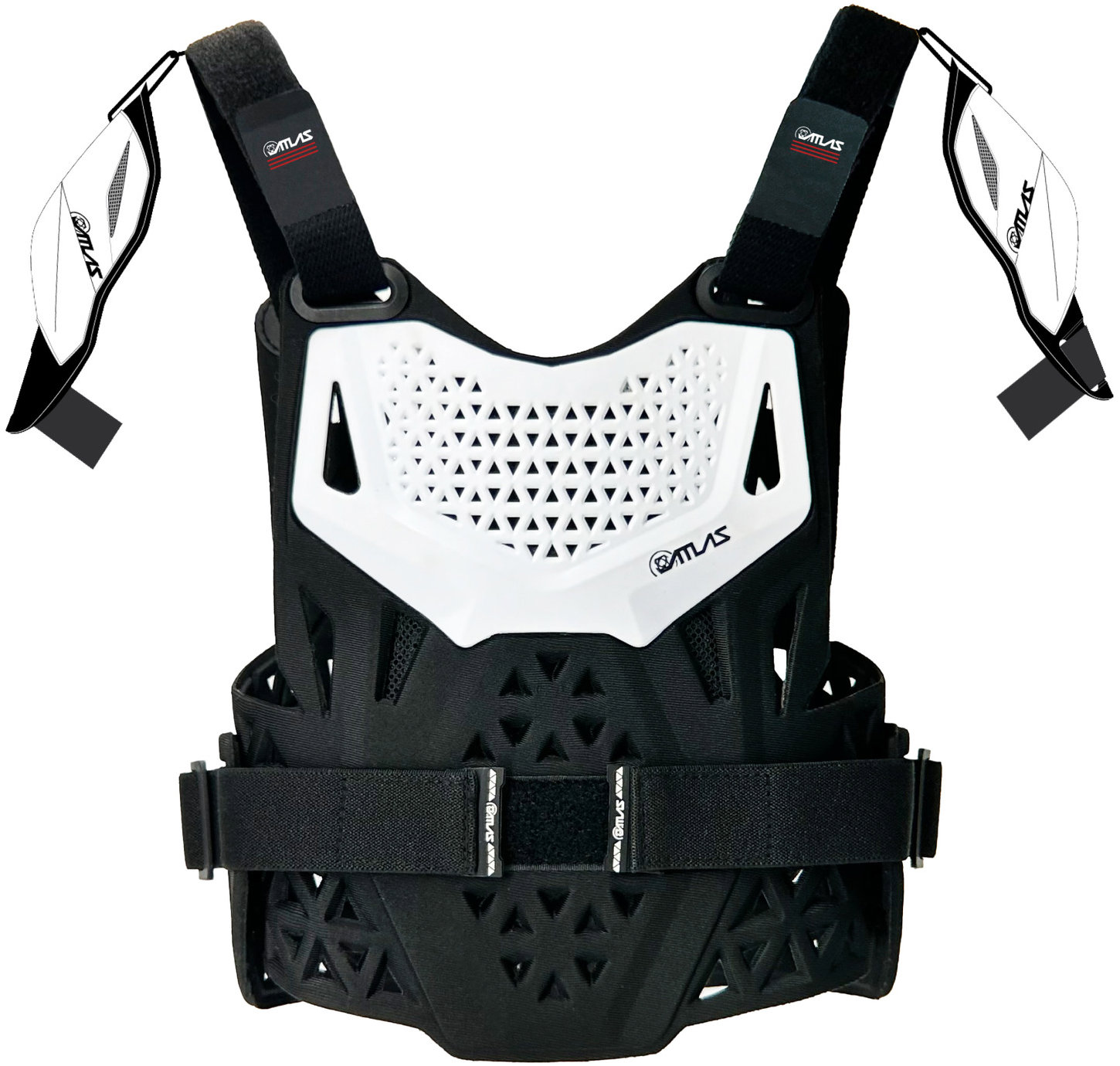 ATLAS chránič hrudníka + ramena CHARGER PeeWee CE L1, biely, predškolák