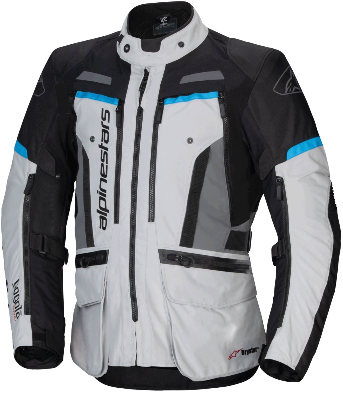 ALPINESTARS BOGOTA PRO DRYSTAR, sivá/čierna/modrá, 2025, veľ. 2XL