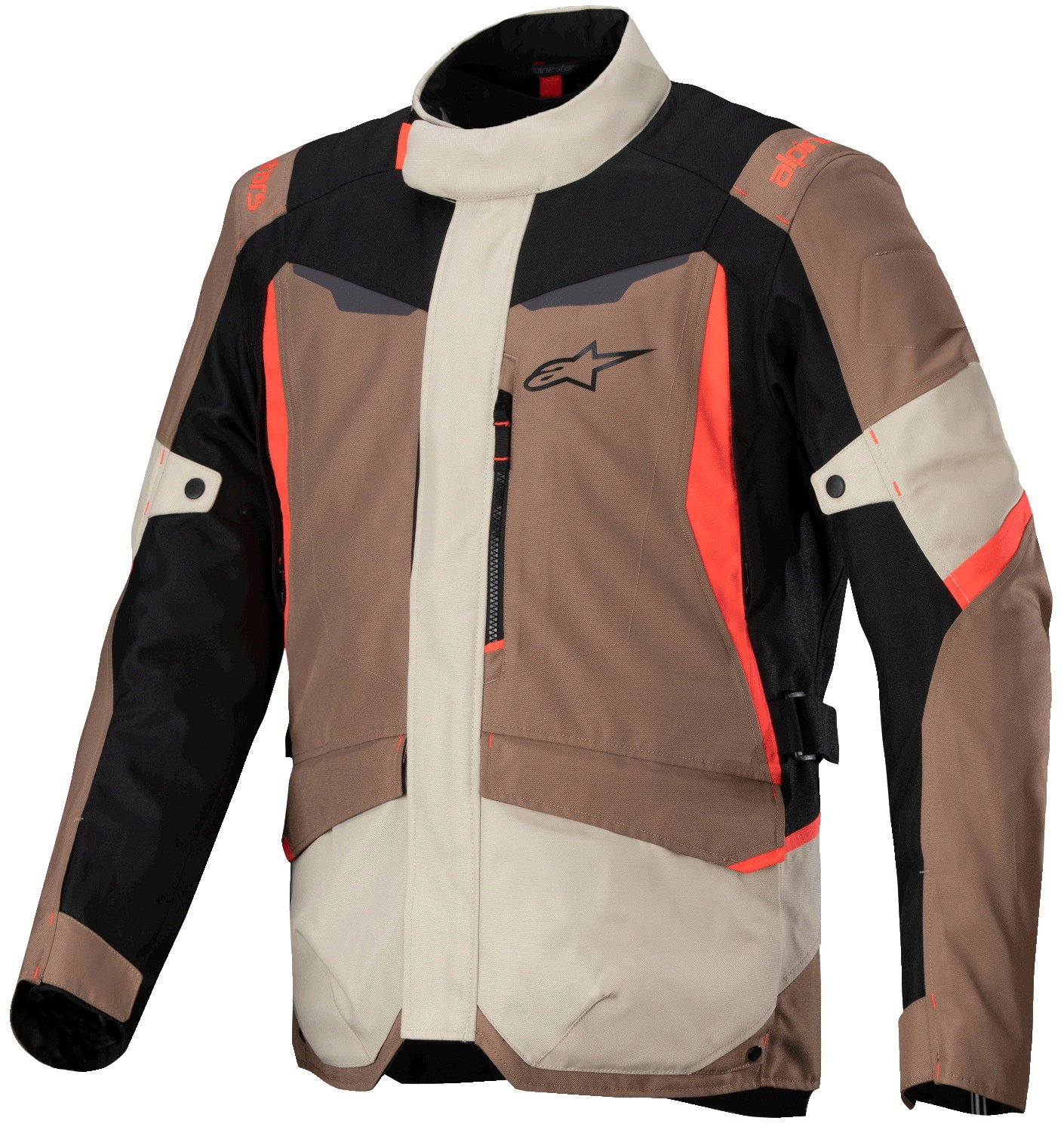 ALPINESTARS ST-1 WATERPROOF, tmavá kaki/piesková/čierna/červená fluo, 2025, veľ. L