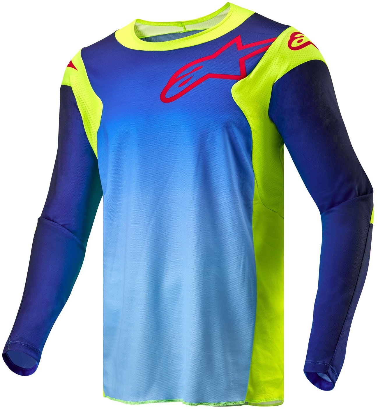 ALPINESTARS RACER HOEN, žltý fluo/modrý/červený, 2024, veľ. L