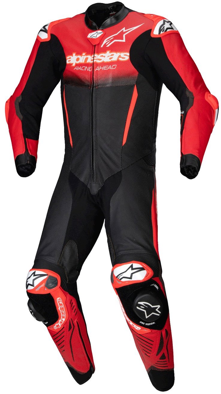 ALPINESTARS jednodílná GP-R7, TECH-AIR ready/kompatibilní, černá/červená, 2025, vel. 50