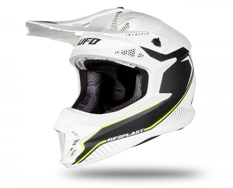 UFO HE174 INTREPID – off-road biela moto prilba M
