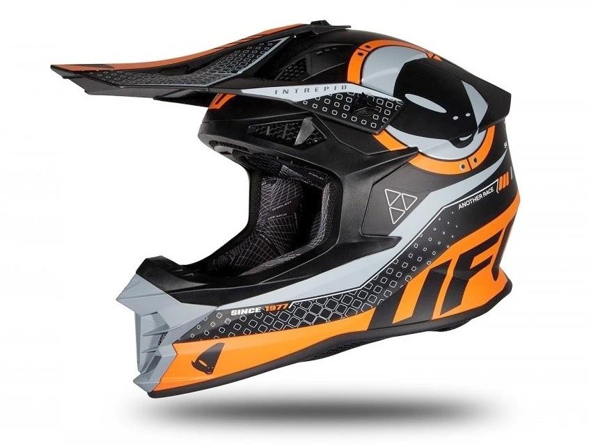 UFO HE176 INTREPID – off-road oranžová moto prilba XS
