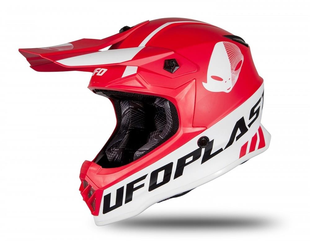 UFO HE191 BOY – off-road detská červená moto prilba M