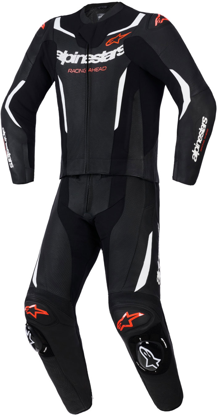 ALPINESTARS dvoudílná GP FORCE V2, černá/bílá/červená fluo, 2026, vel.54