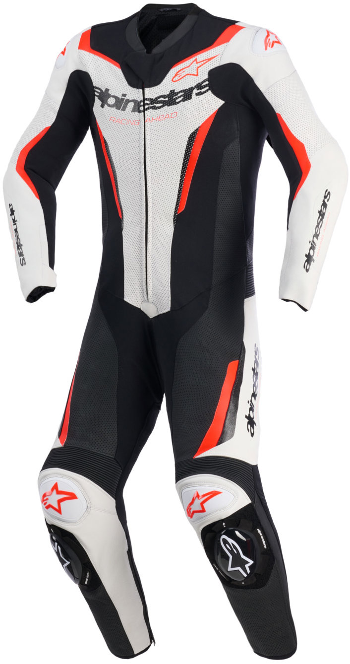 ALPINESTARS jednodielna GP FORCE V2, biela/čierna/červená fluo, 2026, veľ. 52