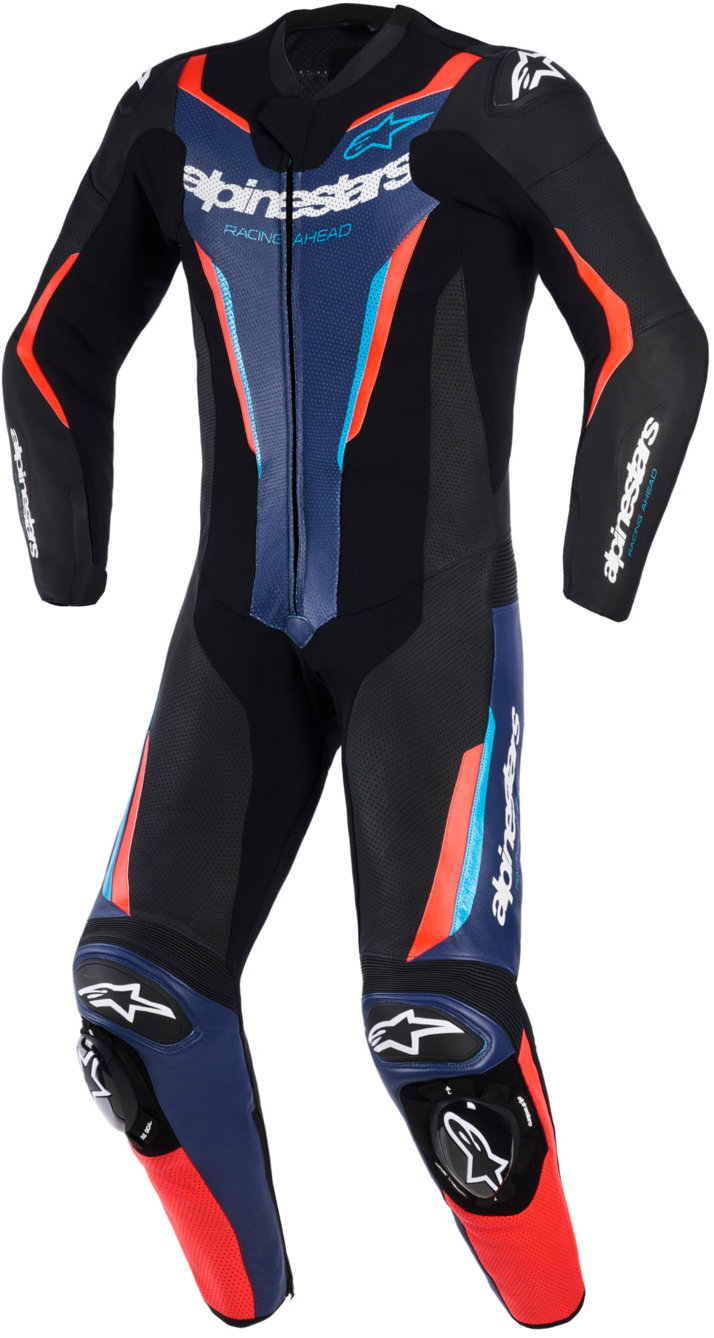 ALPINESTARS jednodielna GP FORCE V2, čierna/modrá/červená fluo, 2026, veľ. 52