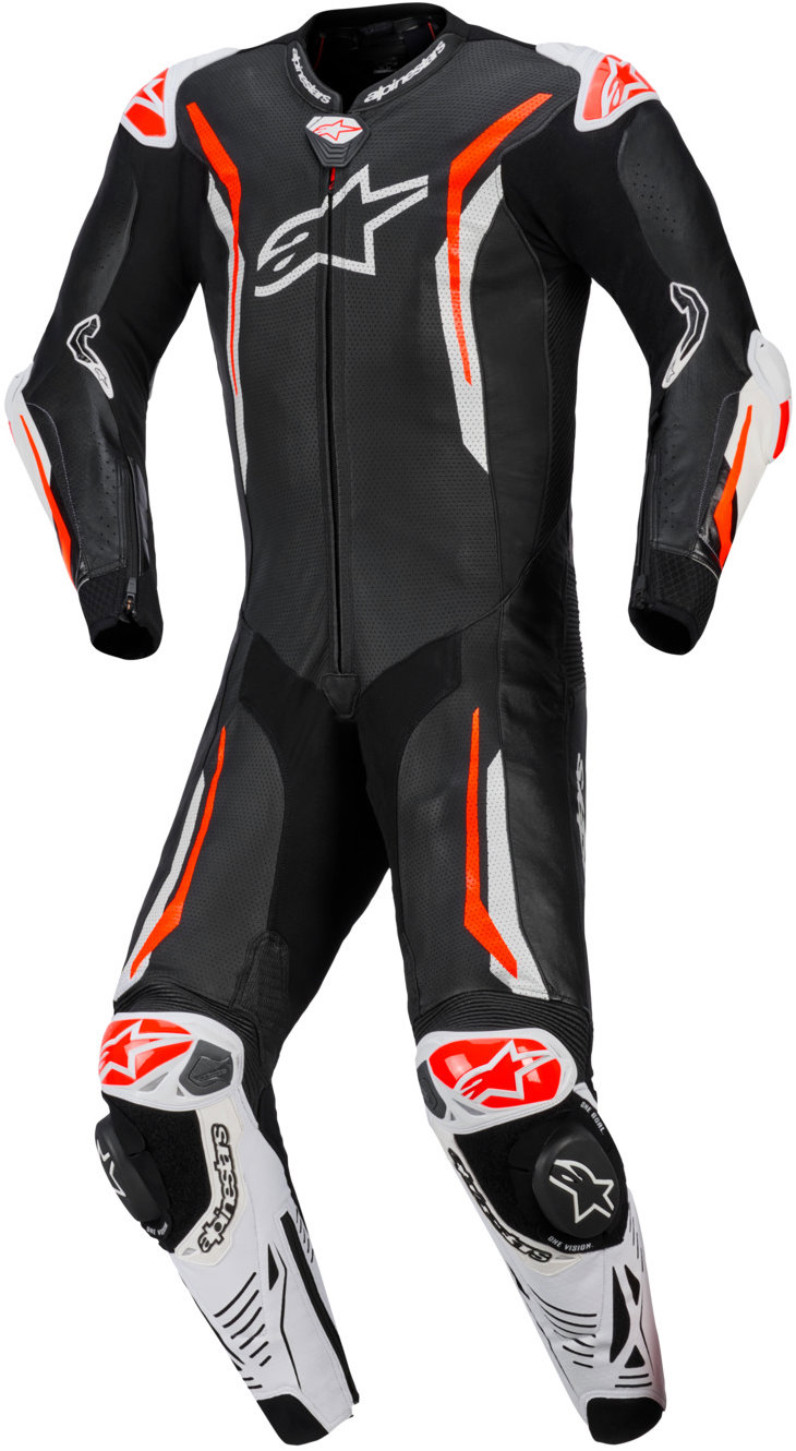 ALPINESTARS jednodielna GP TECH V5, čierna/biela/červená fluo, 2026, veľ. 54