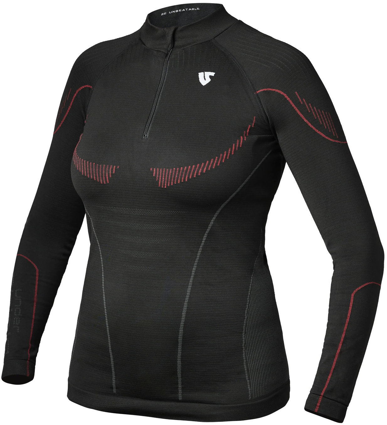 Under Shield termotriko s dlouhým rukávem HERO LONG SLEEVE ZIP, dámské, černé, vel. L/XL