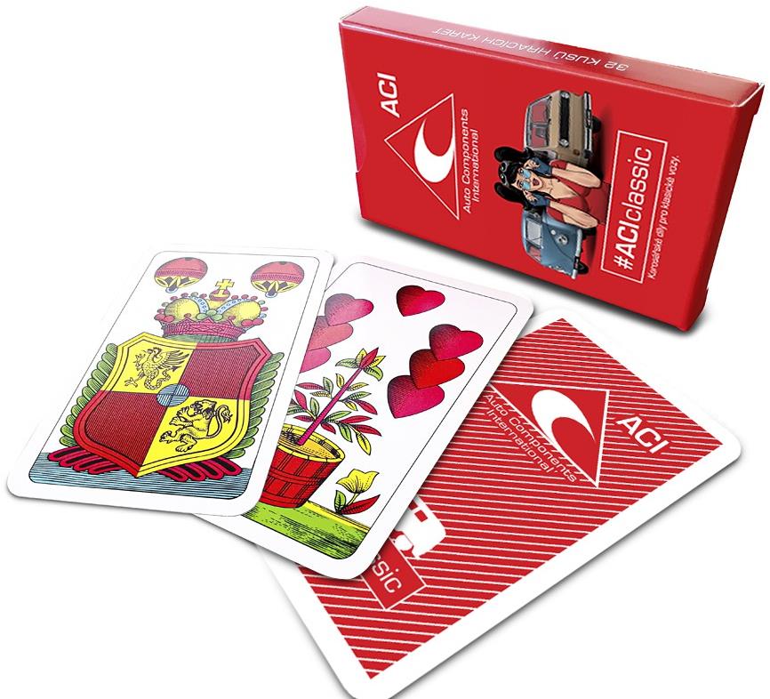 ACI hracie karty jednohlavé, 32 ks v krabičke