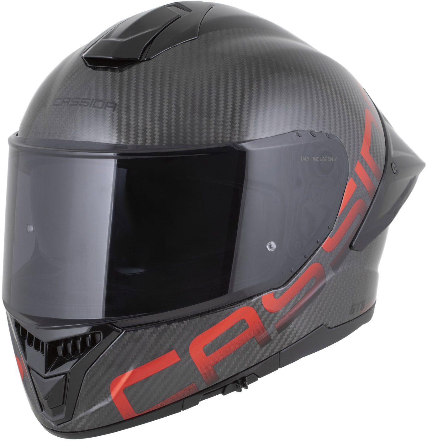 CASSIDA prilba Integral GTS 2.1 Plus Carbon, (carbon/červená) príprava na Pinlock 2026 veľkosť S