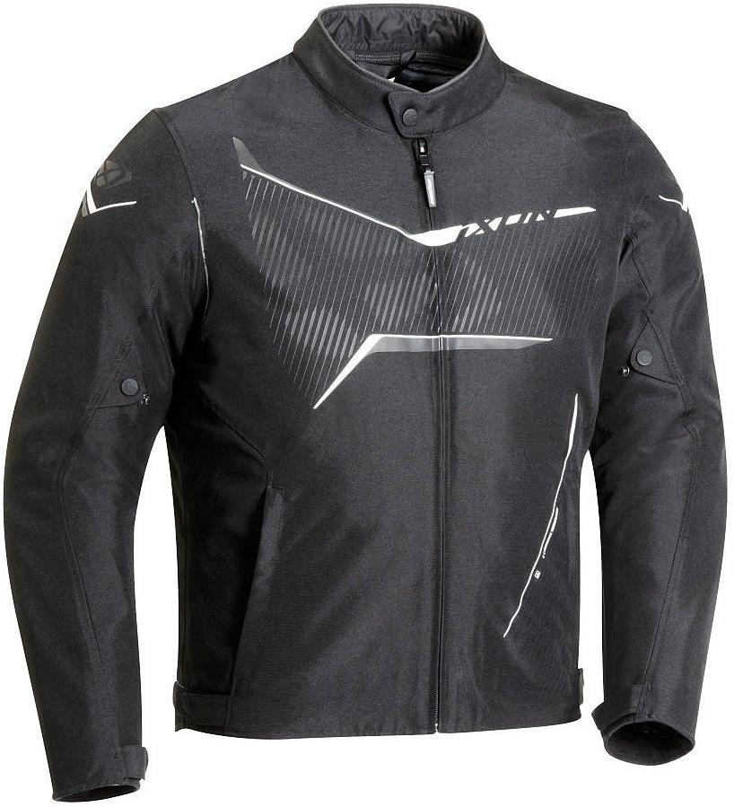 IXON SLASH C – pánska čiernobiela nadrozmerná moto bunda C-7XL