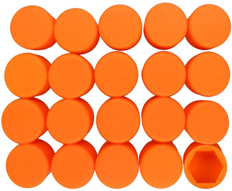 CAPPA Kryty skrutiek silikónové 20 ks oranžové 19 mm