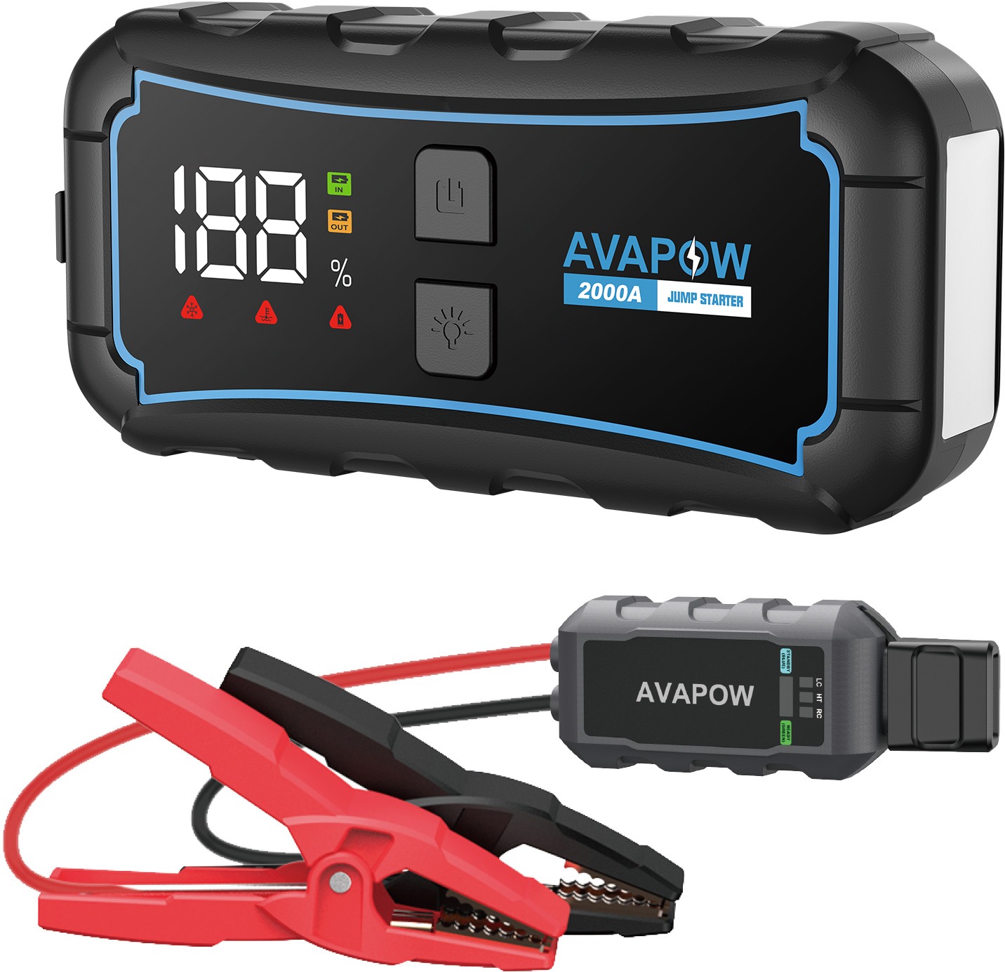 AVAPOW E5 Pro 12 V jump starter 2000 A 12000 mAh