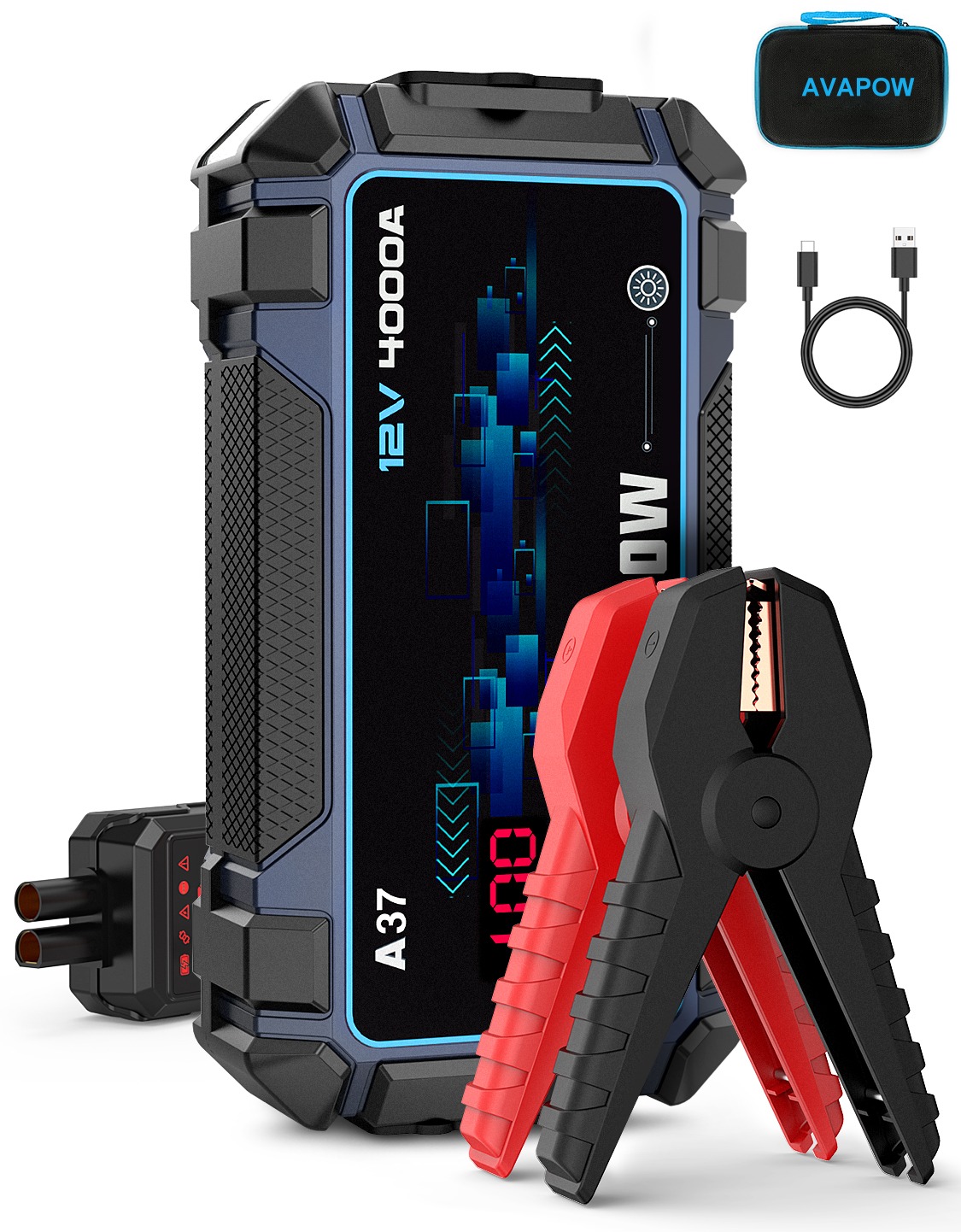 AVAPOW A37 jump štartér 4000 A 20000 mAh