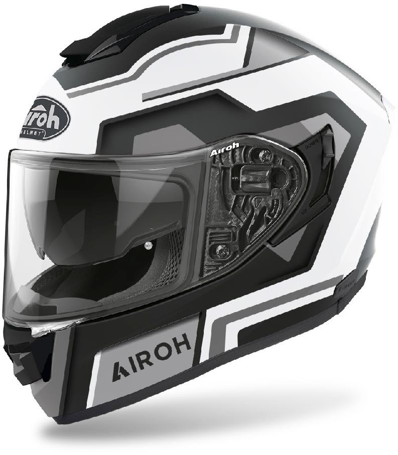 AIROH ST.501 SQUARE ST5SQ35 – čierno-biela integrálna moto prilba, XL