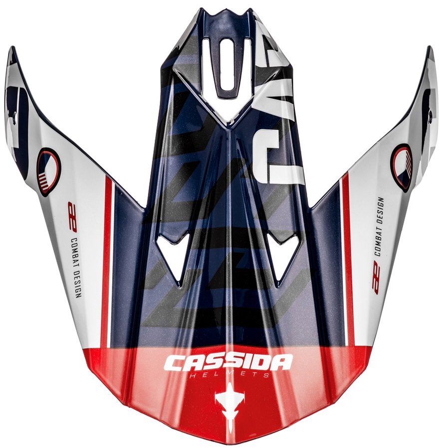 CASSIDA šilt na prilby Cross Cup Sonic (modrá/biela/červená)