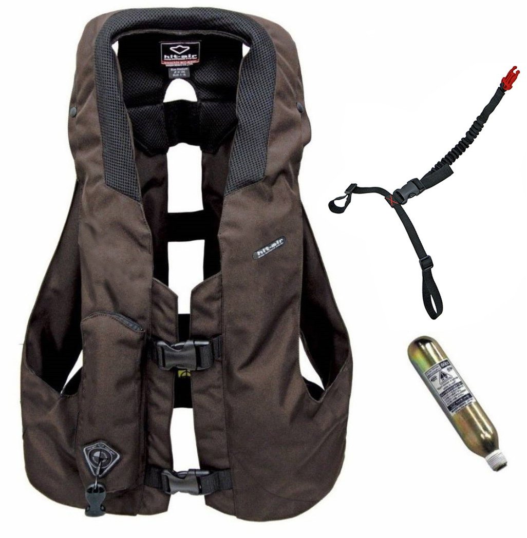 Hit-Air MLV airbag vesta hnedá jazdecká – Veľkosť: Medium (S – XL)