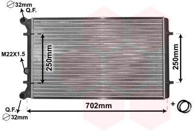 VAN WEZEL chladič, chladenie motora 03002155