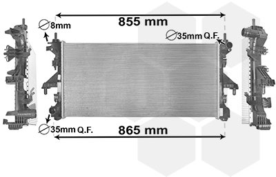 VAN WEZEL chladič, chladenie motora 17002398