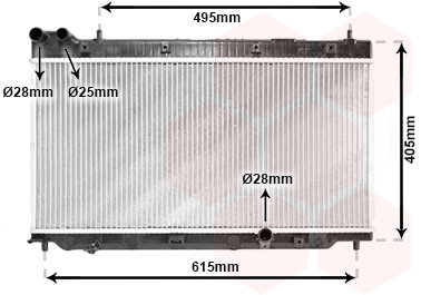 VAN WEZEL chladič, chladenie motora 25002206