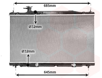 VAN WEZEL chladič, chladenie motora 25002226