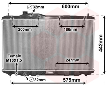 VAN WEZEL chladič, chladenie motora 25002296