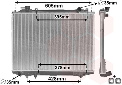 VAN WEZEL chladič, chladenie motora 27002171