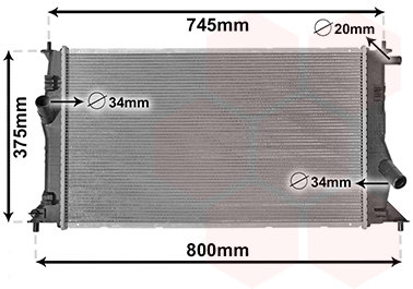 VAN WEZEL chladič, chladenie motora 27002183