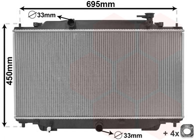 VAN WEZEL chladič, chladenie motora 27012703