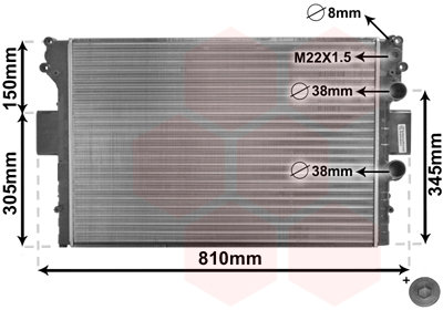 VAN WEZEL chladič, chladenie motora 28002049