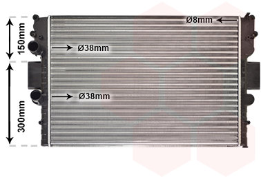VAN WEZEL chladič, chladenie motora 28002087