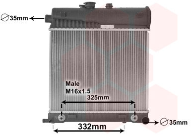 VAN WEZEL chladič, chladenie motora 30002150