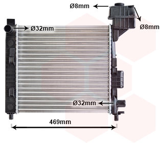 VAN WEZEL chladič, chladenie motora 30002247