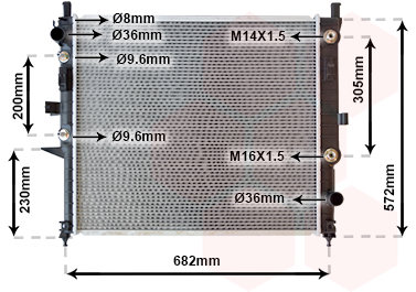 VAN WEZEL chladič, chladenie motora 30002271