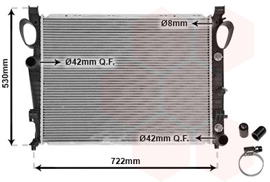 VAN WEZEL chladič, chladenie motora 30002311