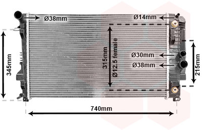 VAN WEZEL chladič, chladenie motora 30002460