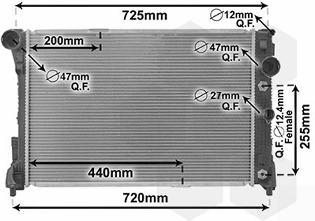 VAN WEZEL chladič, chladenie motora 30002546