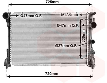 VAN WEZEL chladič, chladenie motora 30002575