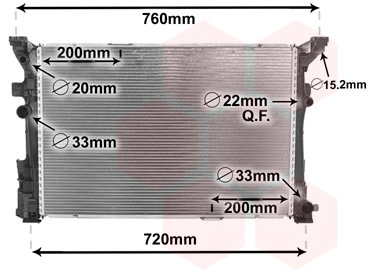 VAN WEZEL chladič, chladenie motora 30002653