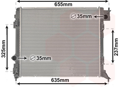 VAN WEZEL chladič, chladenie motora 33002444