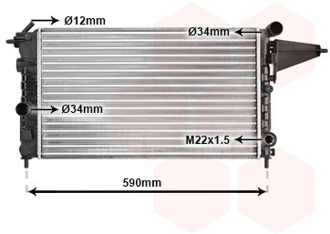 VAN WEZEL chladič, chladenie motora 37002161