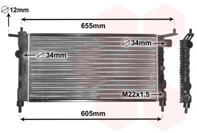 VAN WEZEL chladič, chladenie motora 37002183