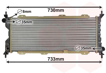 VAN WEZEL chladič, chladenie motora 37002185
