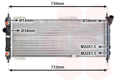 VAN WEZEL chladič, chladenie motora 37002200