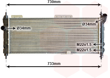 VAN WEZEL chladič, chladenie motora 37002203
