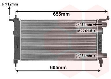 VAN WEZEL chladič, chladenie motora 37002261