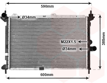 VAN WEZEL chladič, chladenie motora 37002266