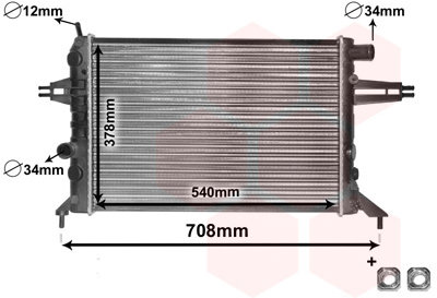 VAN WEZEL chladič, chladenie motora 37002272